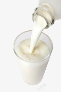白色流动牛奶饮品素材