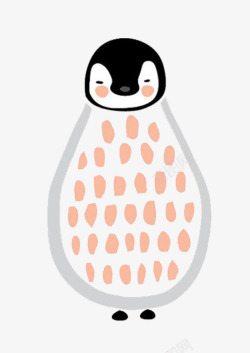 黑头PNG矢量图卡通扁平企鹅高清图片