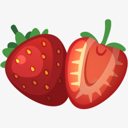 新鲜草莓插画矢量图素材