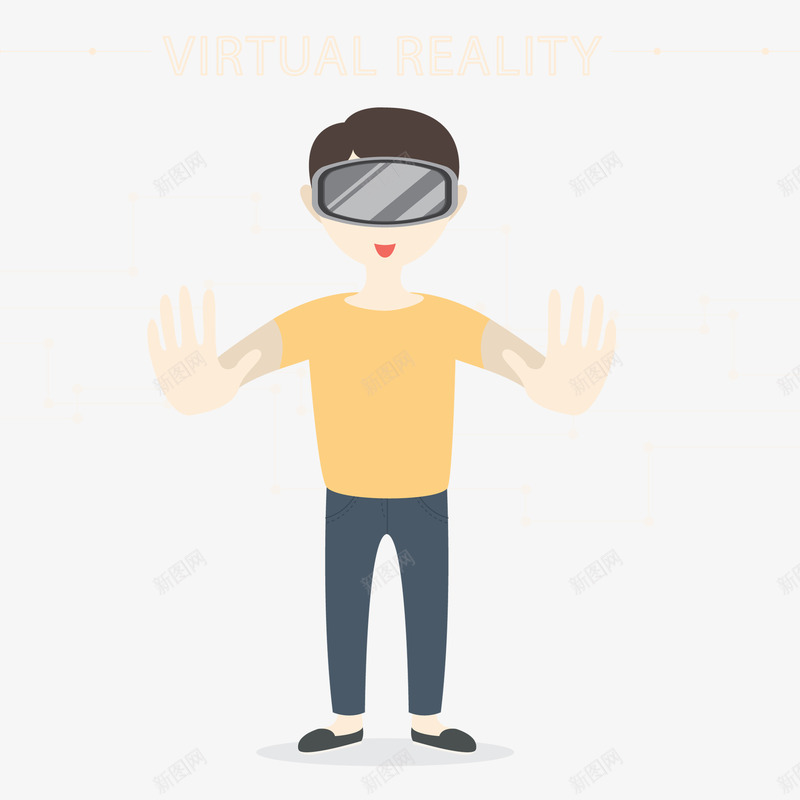 待续你眼睛男孩png免抠素材_新图网 https://ixintu.com VR世界 VR眼镜 卡通 男孩 虚拟眼镜 虚拟购物