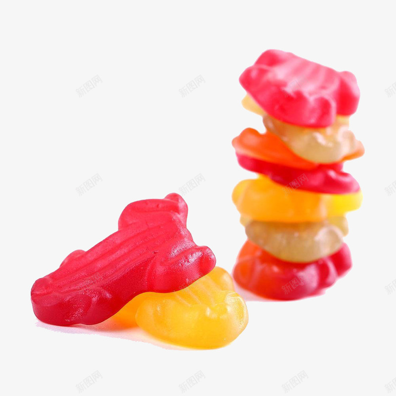 重叠的橡皮糖png免抠素材_新图网 https://ixintu.com 产品实物 彩色橡皮糖 橡皮糖 糖果