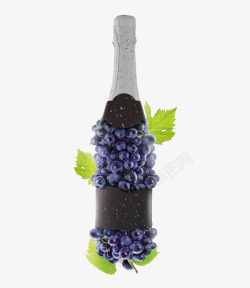 创意葡萄酒瓶矢量图素材