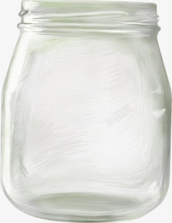 空白玻璃瓶罐子手绘瓶子高清图片