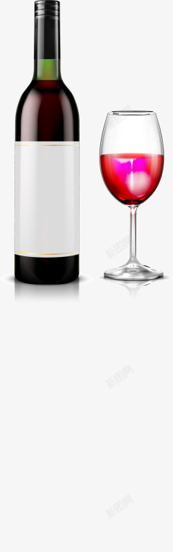 玻璃酒杯手绘红酒矢量图高清图片
