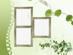 绿色小清新相框装饰素材