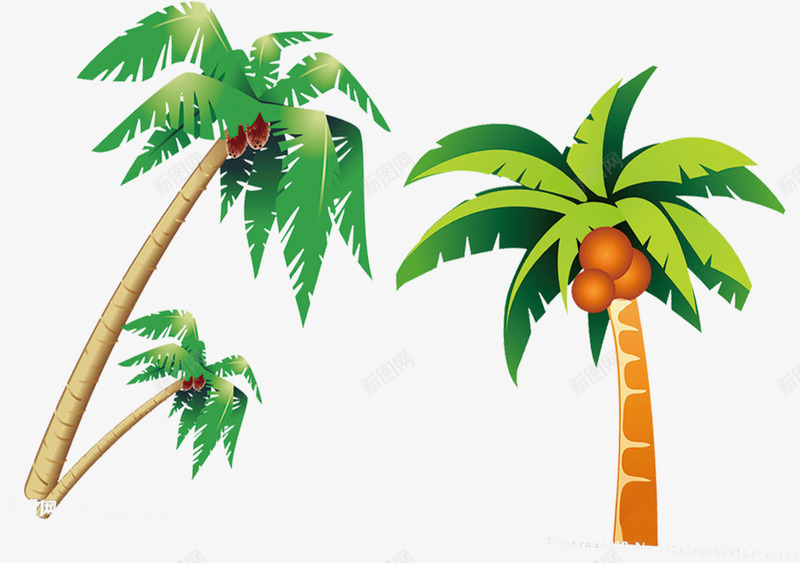 植物夏日海报促销卡通椰子树png免抠素材_新图网 https://ixintu.com 促销 卡通 夏日 植物 椰子树 海报