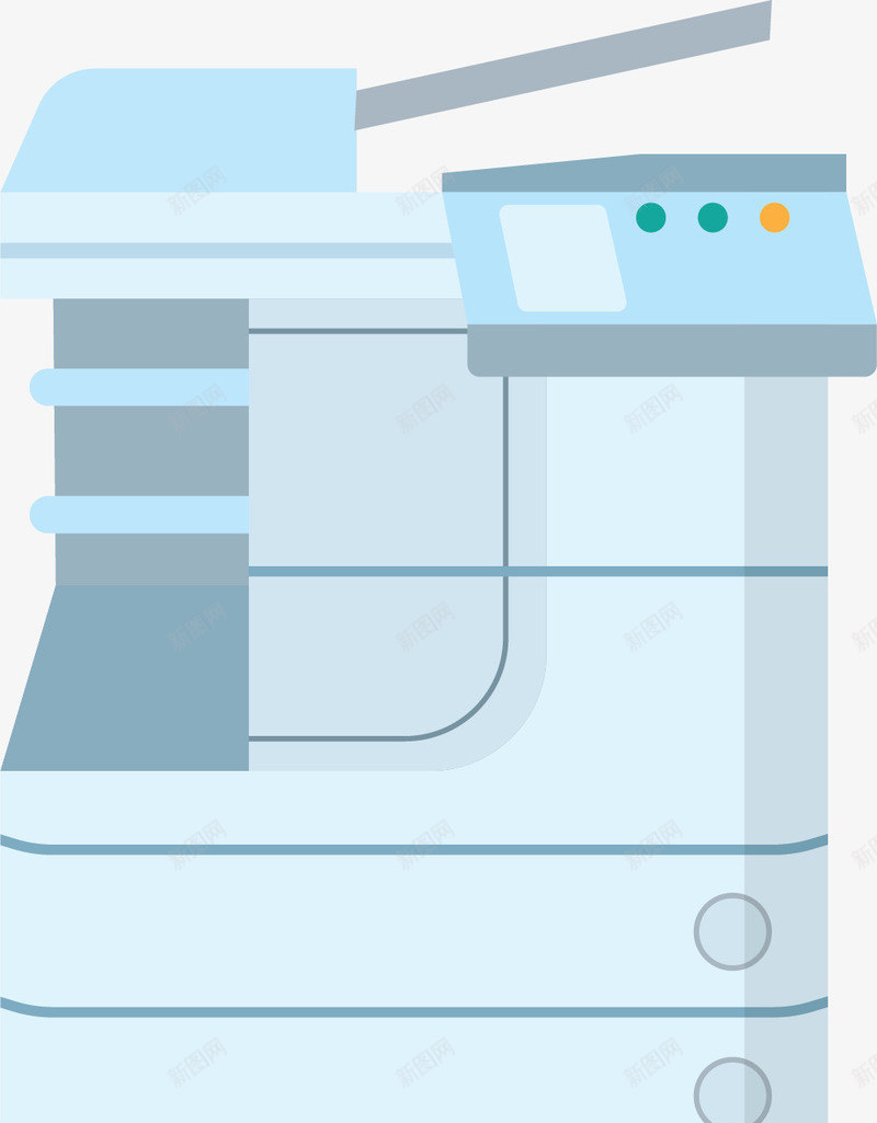 浅蓝色按钮式卡通打印机png免抠素材_新图网 https://ixintu.com 卡通矢量打印机 卡通风格 手绘风格 打印机 按钮式 浅蓝色 浅蓝色打印机