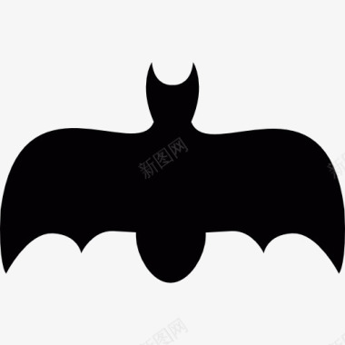 蝙蝠张开翅膀图标图标