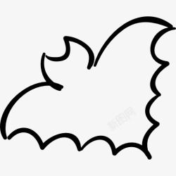翅的蝙蝠蝙蝠的轮廓图标高清图片