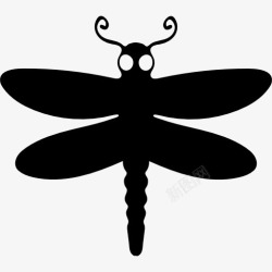 具翅蜻蜓翅膀的动物上视图图标高清图片