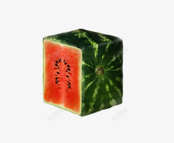 正方形的西瓜png免抠素材_新图网 https://ixintu.com 新鲜果蔬图片 方块西瓜 素材图片 美味的西瓜