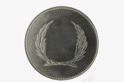 黑色印着翅膀的古代硬币实物素材
