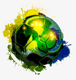 巴西世界杯素材手绘足球矢量图高清图片