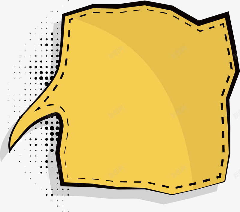 黄色爆炸贴png免抠素材_新图网 https://ixintu.com 对话框 气泡框 爆炸贴 矢量素材 黄色