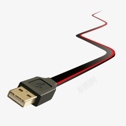 个性写实USB数据线矢量图素材