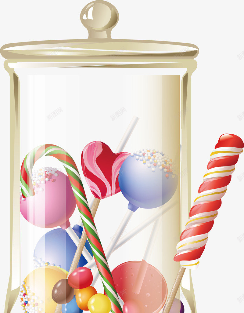 瓶子里的糖矢量图图标ai_新图网 https://ixintu.com 卡通 图标 彩色糖果 果 瓶子 粉色 糖 糖果图标 矢量图