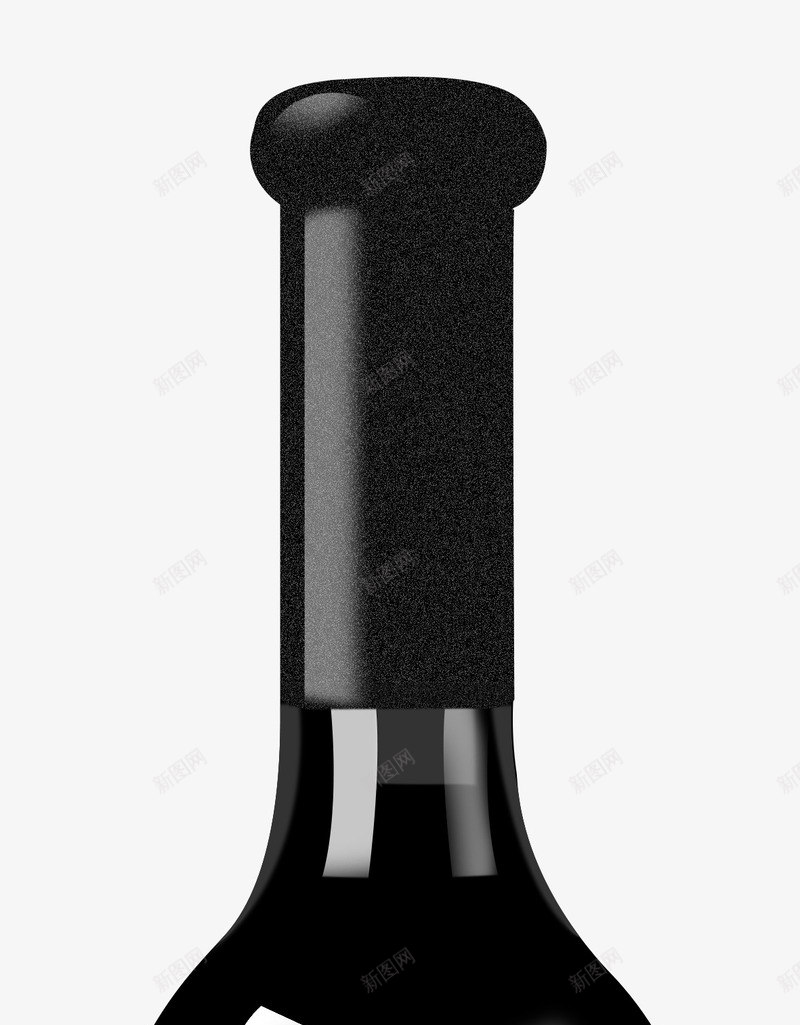黑色葡萄酒酒瓶psd免抠素材_新图网 https://ixintu.com 实物 葡萄酒 酒瓶 黑色