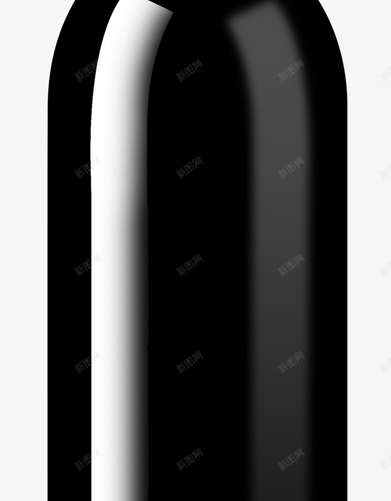 黑色葡萄酒酒瓶psd免抠素材_新图网 https://ixintu.com 实物 葡萄酒 酒瓶 黑色