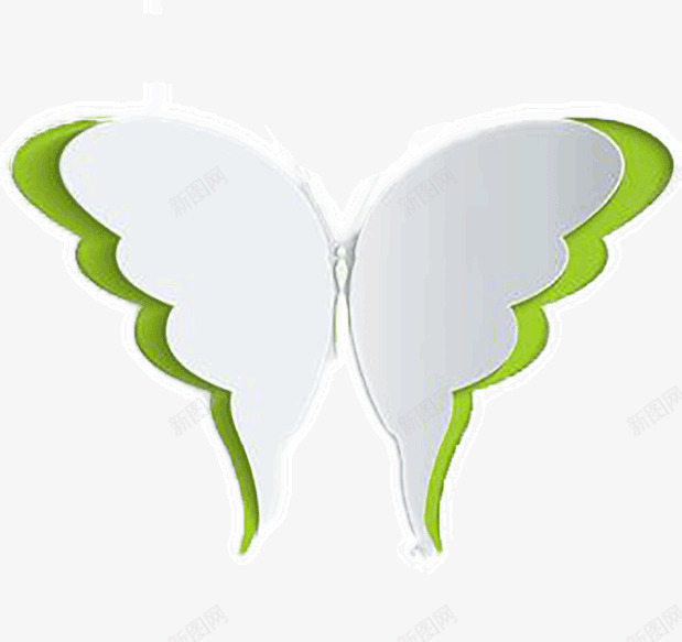 绿色翅膀的蝴蝶png免抠素材_新图网 https://ixintu.com 剪纸 绿色 翅膀 蝴蝶