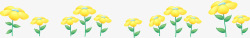 黄色小花花丛矢量图素材
