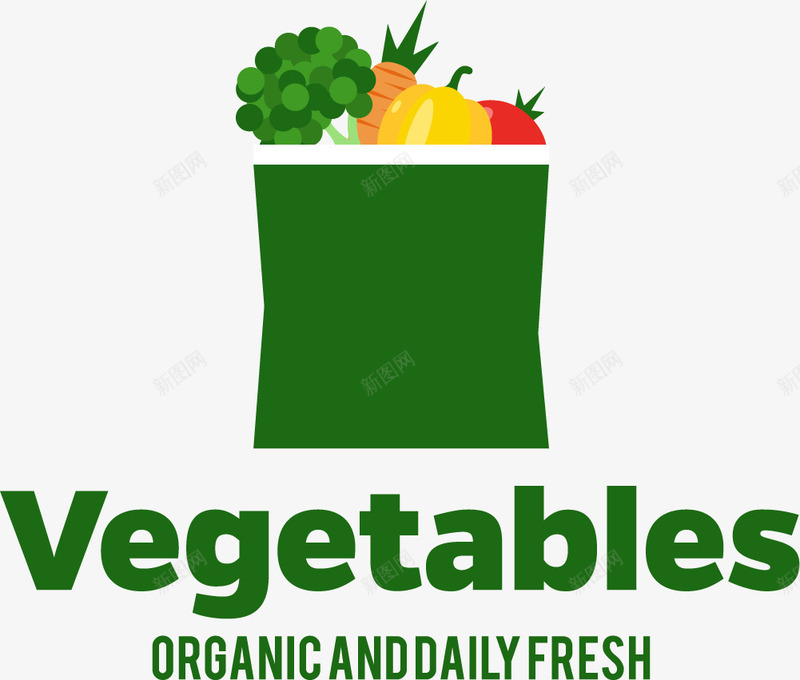 绿色蔬菜标签png免抠素材_新图网 https://ixintu.com Vegetables 免抠PNG 市场 新鲜 果蔬 绿色 英文 贴纸 食材