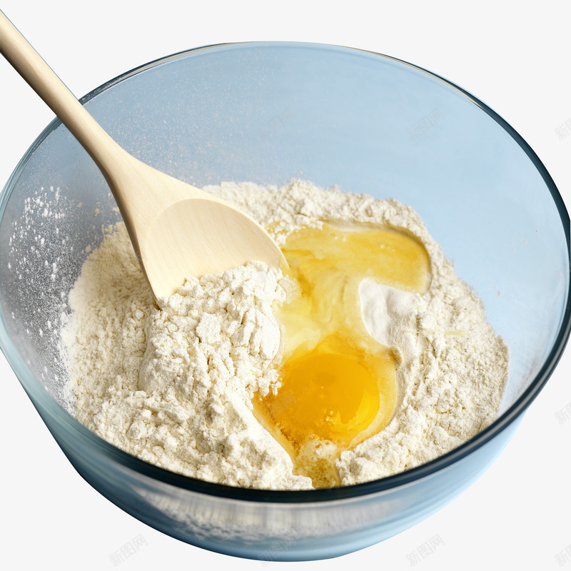 高筋面粉和鸡蛋png免抠素材_新图网 https://ixintu.com 勺子 玻璃碗 面粉 餐饮美食 高筋面粉 鸡蛋 鸡蛋面粉