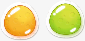 按钮png免抠素材_新图网 https://ixintu.com 按钮 椭圆 绿色 黄色 黄色椭圆形