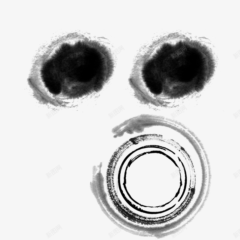 圆形墨迹png免抠素材_新图网 https://ixintu.com 圆形 墨迹 水墨 水墨遮罩 黑色