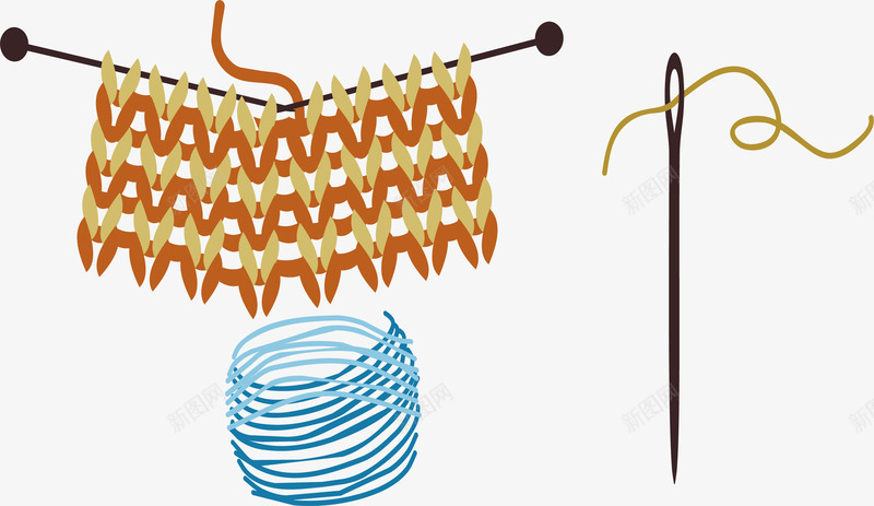 毛线png免抠素材_新图网 https://ixintu.com png 毛线 矢量素材 织衣服 针线