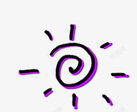 紫色发光线绘png免抠素材_新图网 https://ixintu.com 发光 散发 紫色 线条