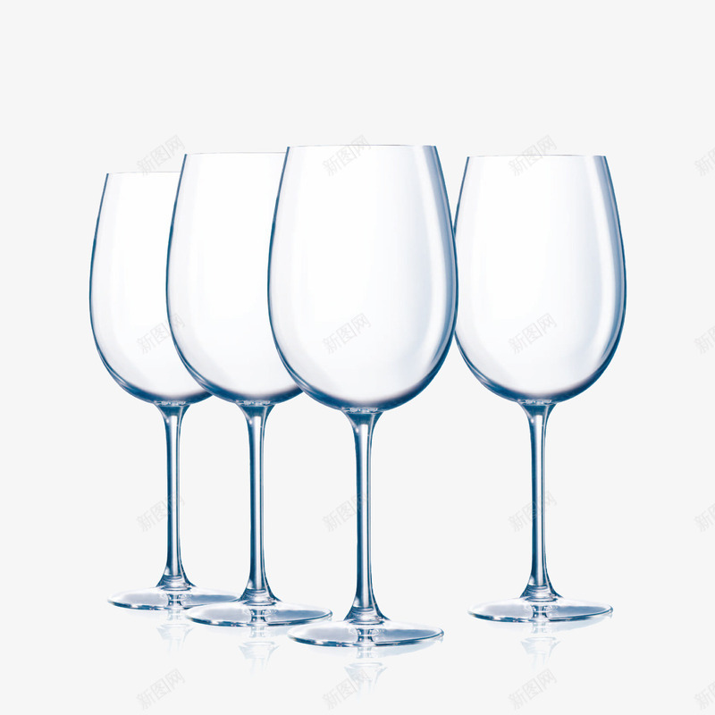4个高脚杯png免抠素材_新图网 https://ixintu.com 玻璃材质 红酒杯 透明红酒杯 酒杯 高脚杯