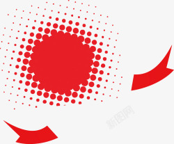 红色点缀矢量图素材