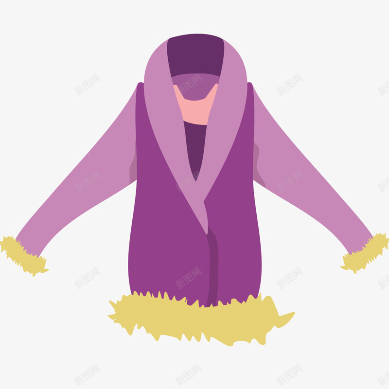 女士棉服png免抠素材_新图网 https://ixintu.com 一件 卡通 女士 手绘 棉服 简图 紫色 衣服 黄色