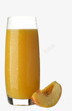 橙色桃子实物水蜜桃果汁高清图片