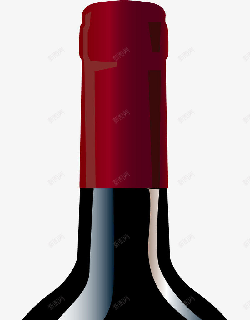 高档红酒瓶图案png免抠素材_新图网 https://ixintu.com 免抠PNG 玻璃瓶 瓶子 红酒 葡萄酒 黑色瓶子