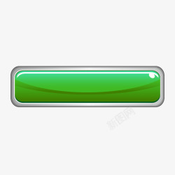 绿色质感矩形按钮矢量图素材