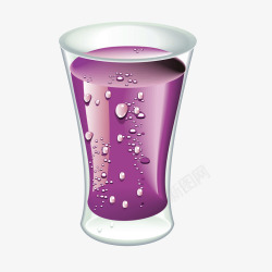 玻璃杯葡萄汁饮料素材