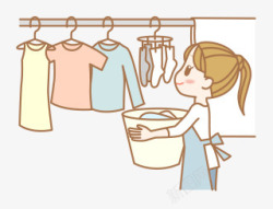 晾衣服人物人物高清图片