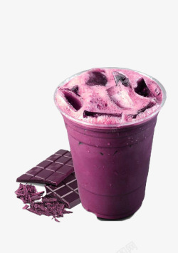 紫色葡萄冰饮素材
