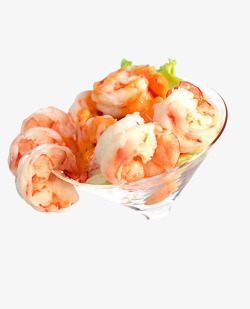 煮熟的龙虾玻璃碗装的龙虾高清图片