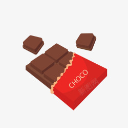 巧克力糖果零食派对矢量图素材