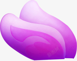 紫色翅膀装饰素材