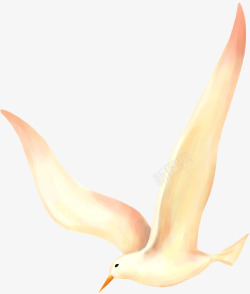 创意手绘飞翔的海鸥翅膀素材