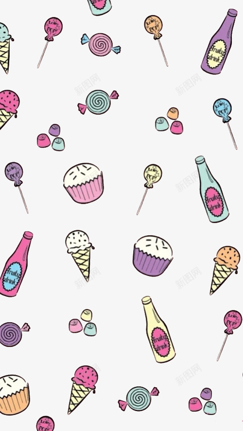 各类糖果png免抠素材_新图网 https://ixintu.com 冰淇淋 手绘 棒棒糖