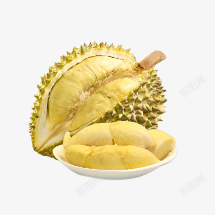 香甜榴莲png免抠素材_新图网 https://ixintu.com png图片素材 产品实物 免费png元素 免费png素材 新鲜水果 爱心榴莲