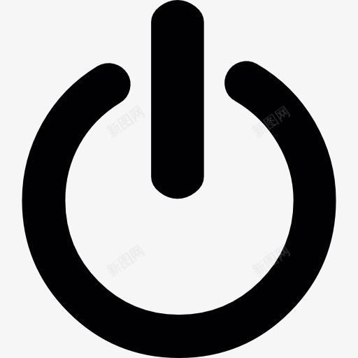 电源按钮的轮廓图标png_新图网 https://ixintu.com 电器 电子 电源 电源按钮 迹象