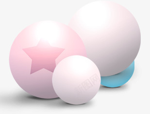 粉色球元素png免抠素材_新图网 https://ixintu.com 元素 图形 圆球 粉色球 装饰