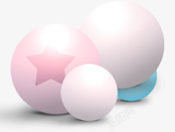 粉色球元素素材