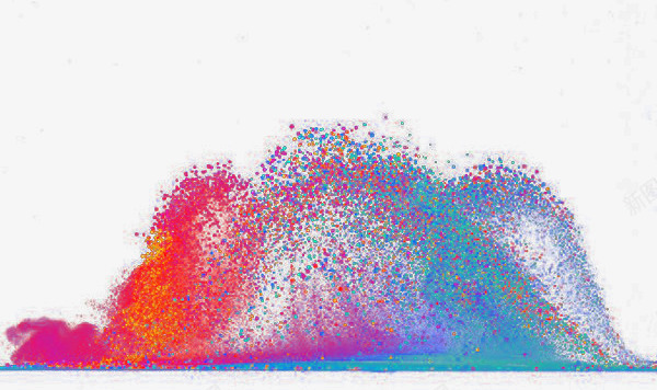 颗粒烟雾png免抠素材_新图网 https://ixintu.com 彩色 炫彩 颗粒原子 飞溅
