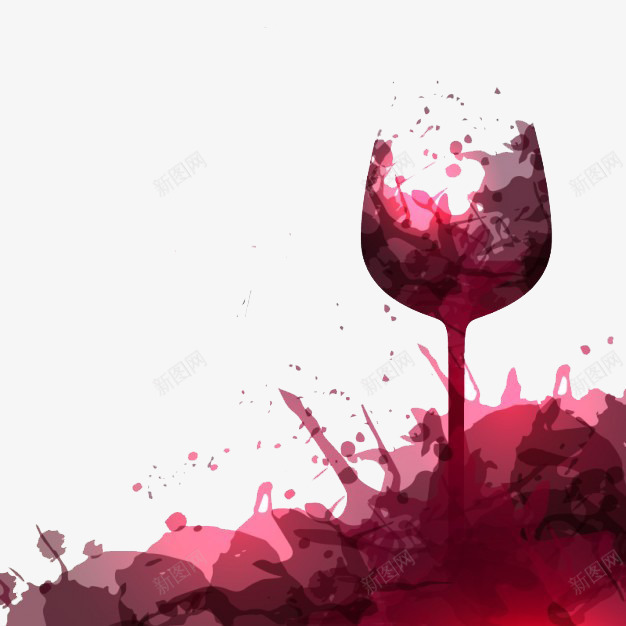 葡萄酒色斑创意图png免抠素材_新图网 https://ixintu.com 个性图 创意美图 色斑 葡萄酒